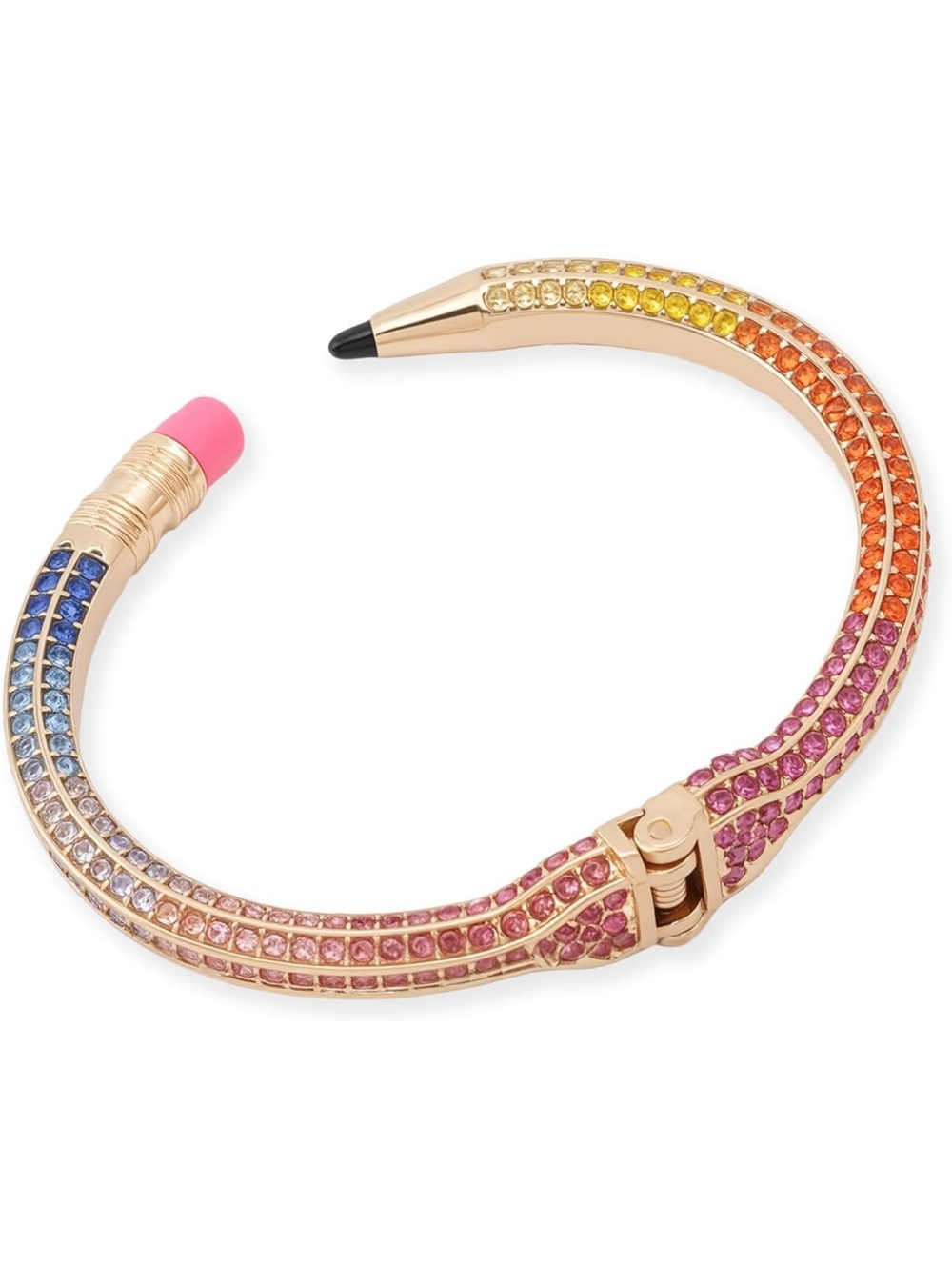 Betsey Johnson Women's Straight A's Pavé Pencil Cuff Bracelet - Picture 4 of 4